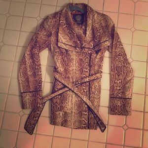 Snake Skin Patterned Rain Jacket